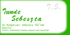 tunde sebeszta business card